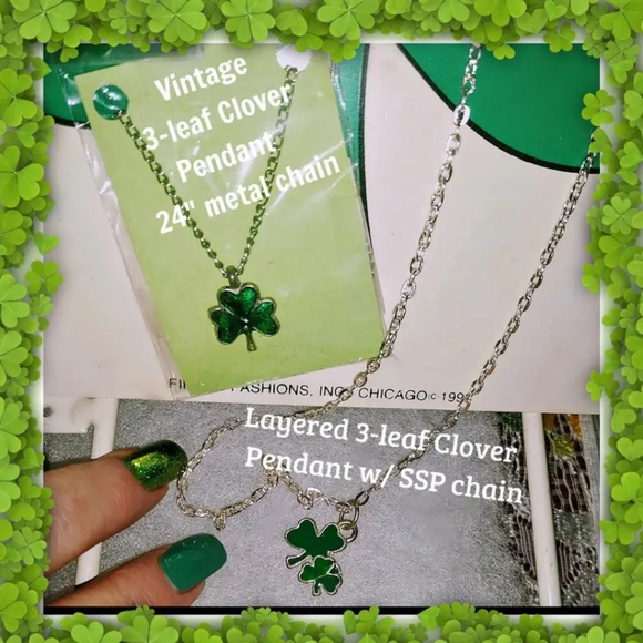 Sterling Silver Clover Leaf Pendant - Picture 14 of 16